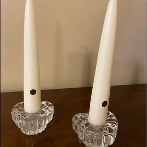 Heart shaped candle holders x2.  SOLD